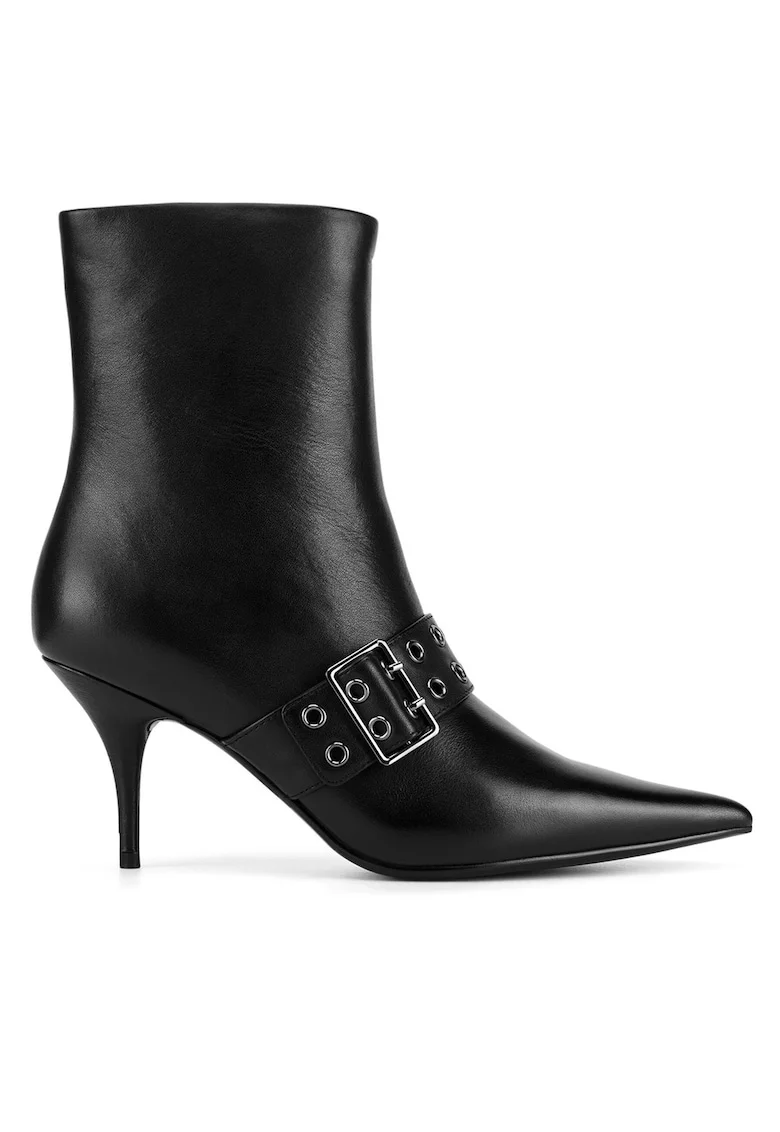 Botine dama  Piele naturala, Negru