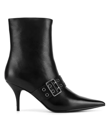 Botine dama  Piele naturala, Negru