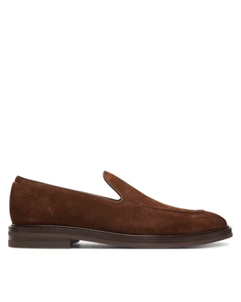 Mocasini barbati  piele naturala, maro inchis, Maro