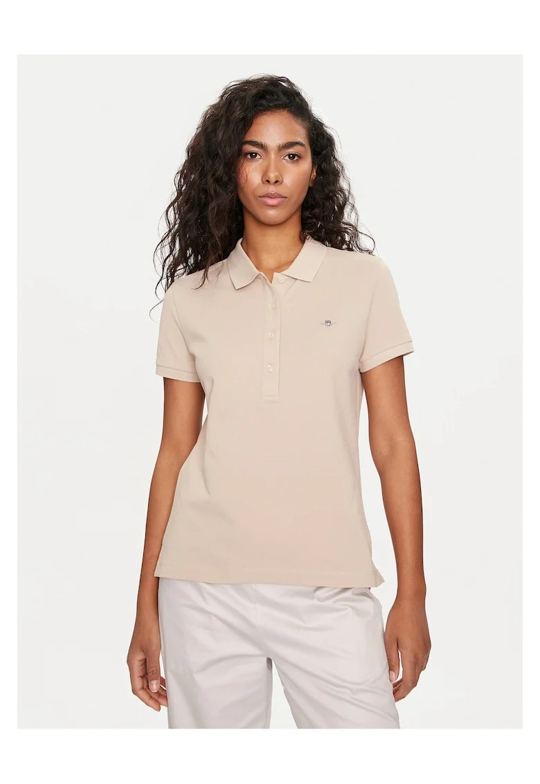 Tricou polo dama,  Bej