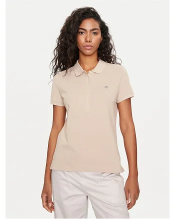 Tricou polo dama,  Bej