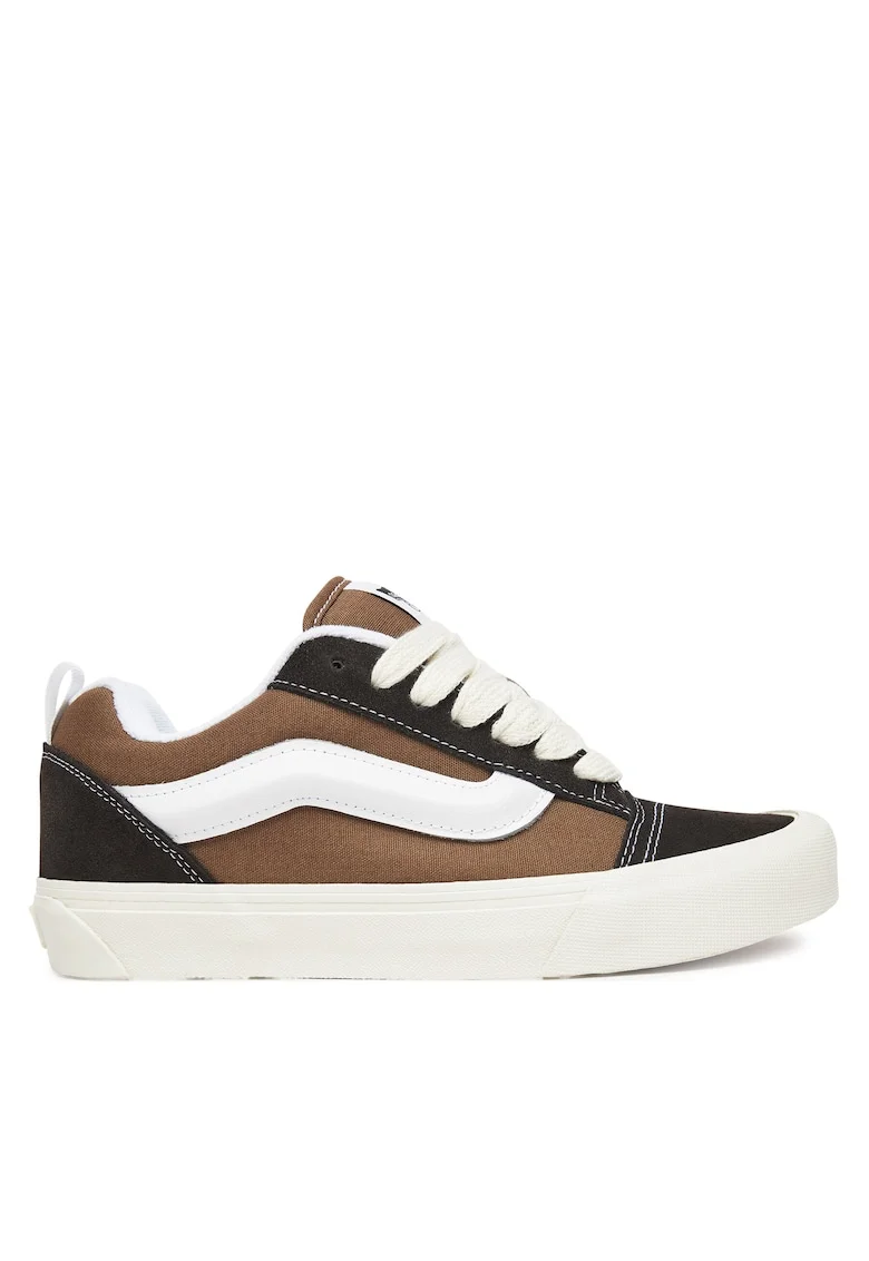 Tenisi unisex  Knu Skool VN000D22BW, piele naturala, maro/negru