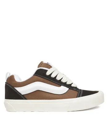 Tenisi unisex  Knu Skool VN000D22BW, piele naturala, maro/negru