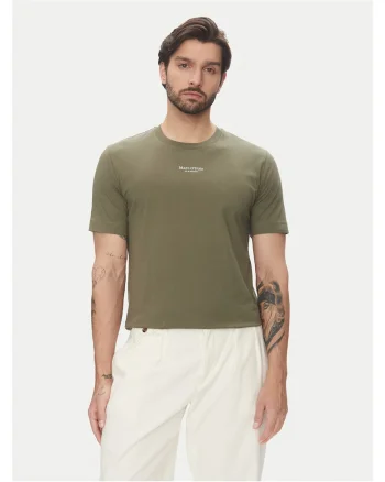 Tricou barbati  verde kaki, bumbac