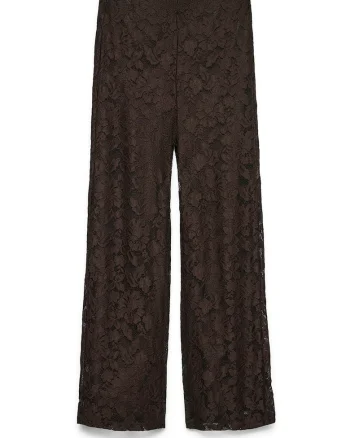 Pantaloni eleganti pentru dama  maro, stofa