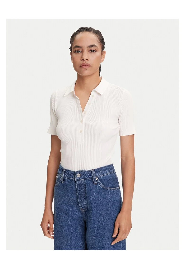 Tricou polo dama,  Ecru