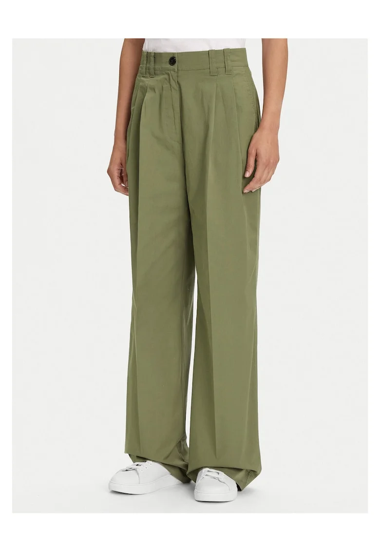 Pantaloni largi pentru dama  verde