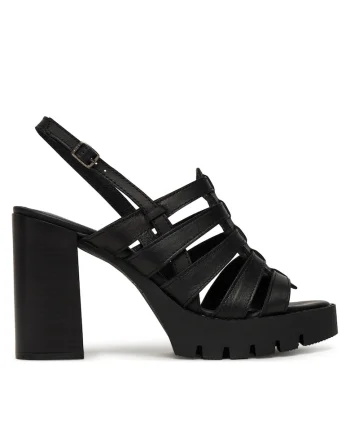 Sandale dama,  piele naturala, Negru