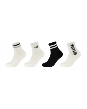 Sosete Barbati,  MU32019 – 9999, 4 Perechi, Regular Fit, Design Simplu Cu Logo, Lungi, Confortabile Si Respirabile, Bumbac, Marimea 39-42 EU, Multicolor