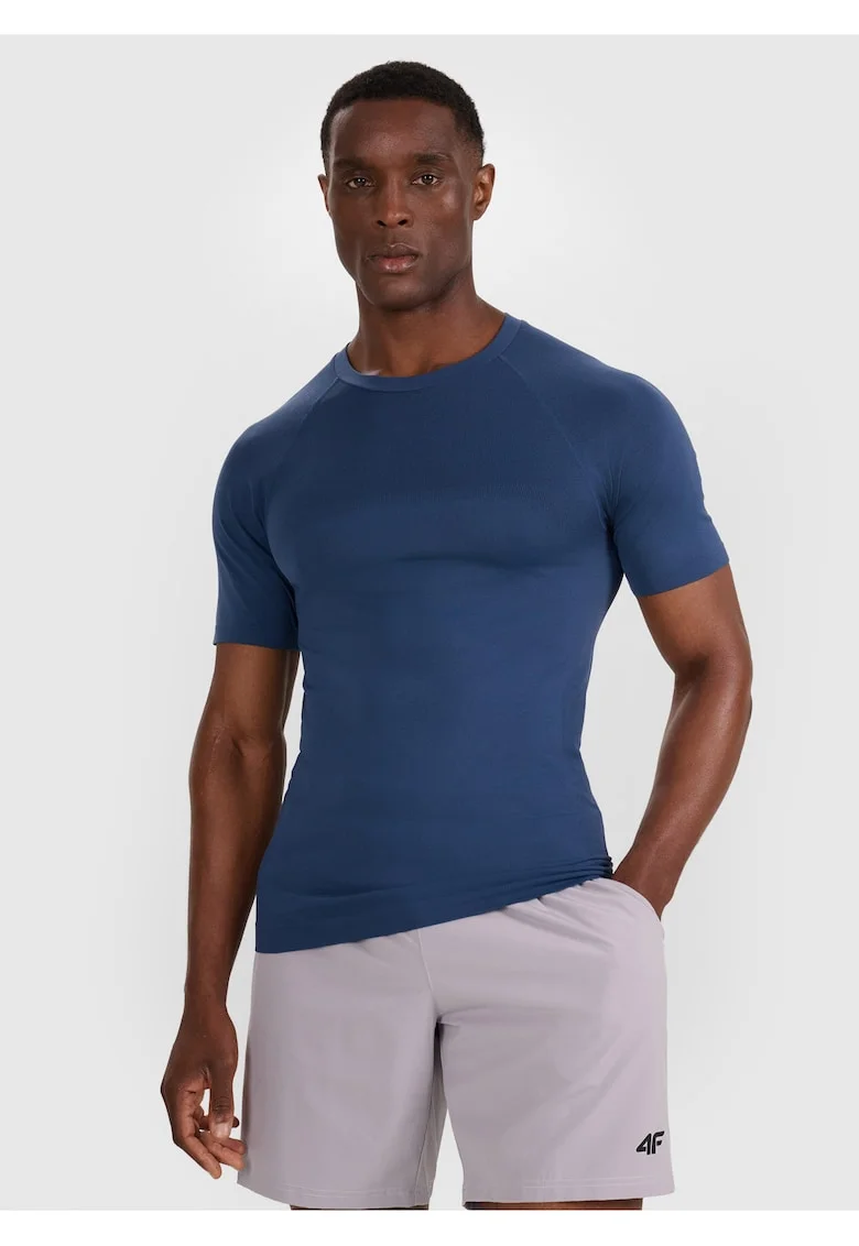 Tricou antrenament barbati  denim, L-XL, croiala slim, fara cusaturi