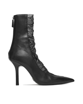 Botine dama 2Y0020/V038-K103,  Piele naturala, Negru