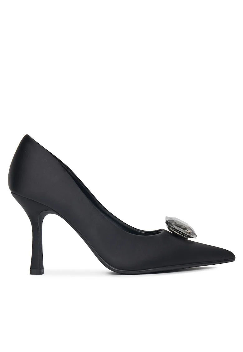 Pantofi dama,  tocuri, negru, tesatura