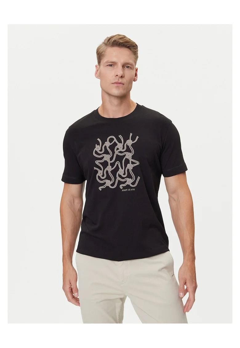 Tricou barbat,  negru, bumbac