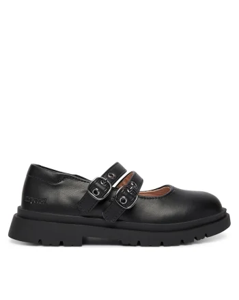 Pantofi fete  piele ecologica, negru