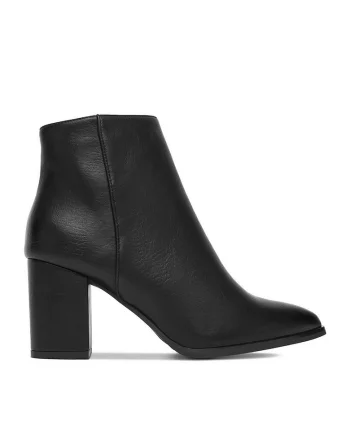 Botine dama  1901, negru, material sintetic