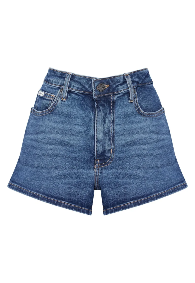 Blugi scurti dama, din denim,  albastru