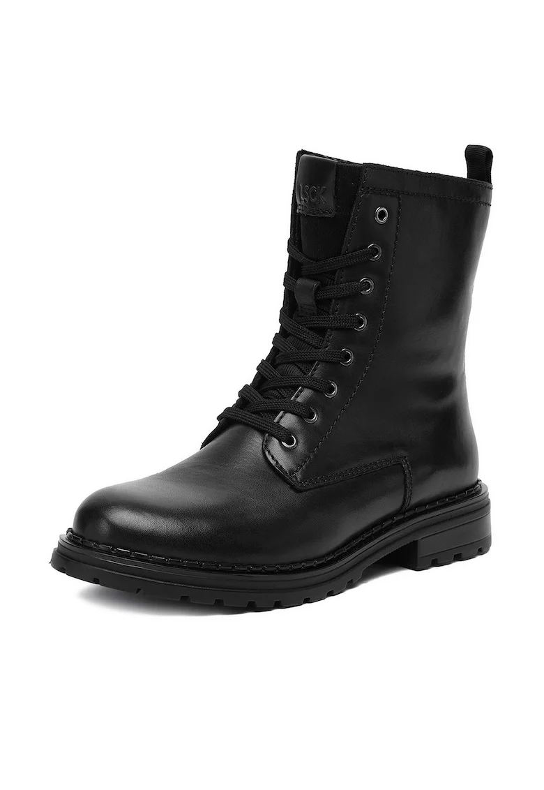 Ghete dama CEO-WI16-TIBILISI-02,  Piele naturala, Negru