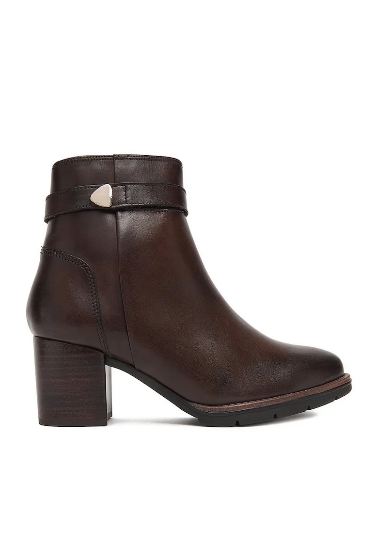 Botine maro piele naturala, Maro