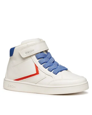 Pantofi copii,  baieti, model Eclyper, alb, piele ecologica
