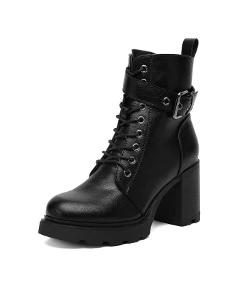 Botine dama CEO-WS6321-03,  Textil, Negru,