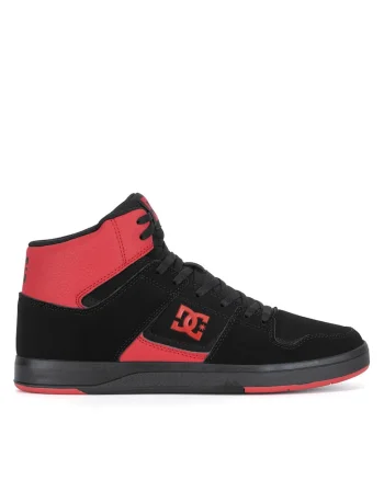 Tenisi barbati,  CURE HI TOP, piele naturala, negru, rosu
