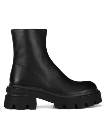Ghete dama  C-WFA3116-1Z, piele naturala, negru