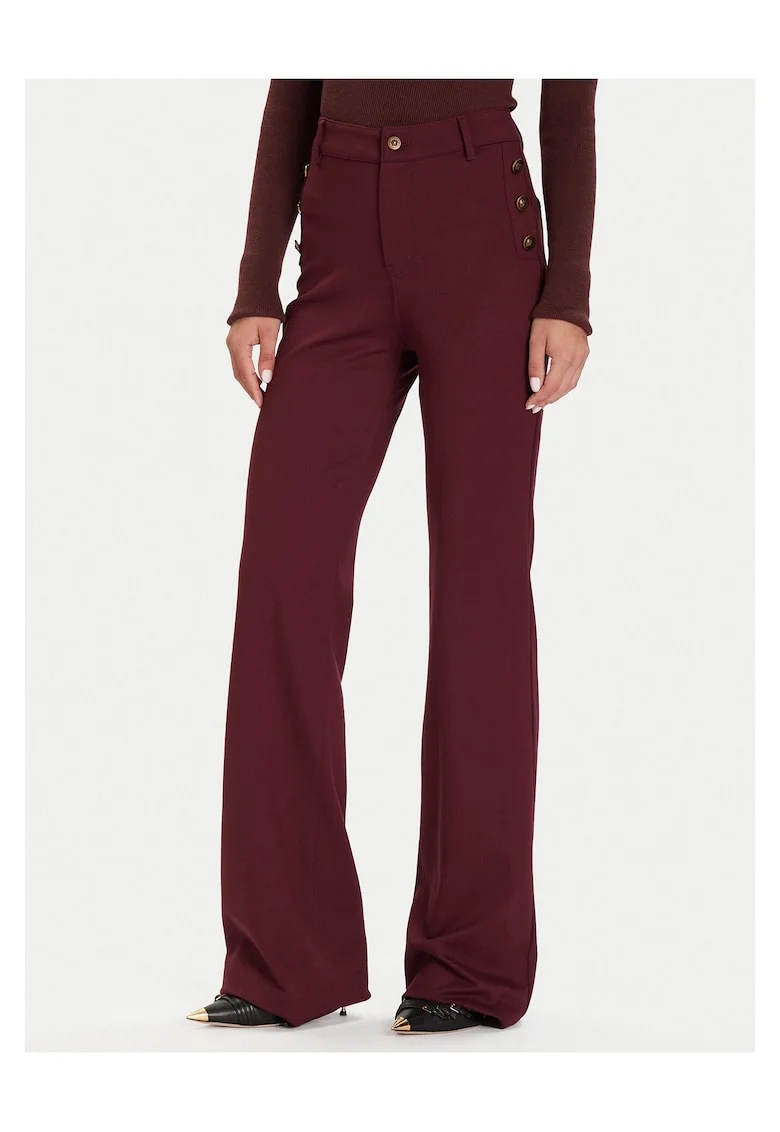 Pantaloni lungi pentru dama  eleganti, visiniu
