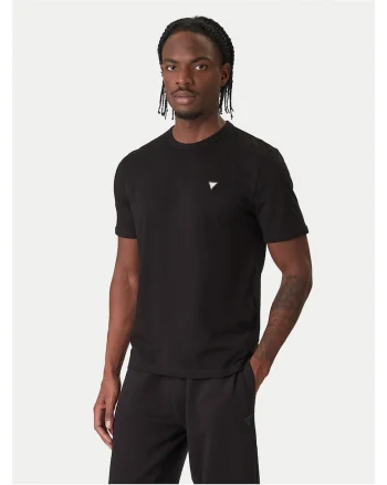 Tricou barbati  negru, bumbac, logo