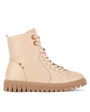 Ghete dama WI32-FATIMA-01,  Piele naturala, Bej