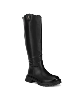 Cizme dama,  negru, textil, Negru