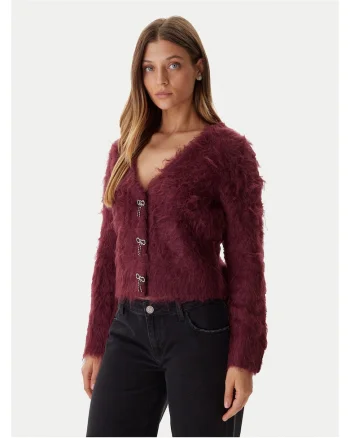 Cardigan dama  visiniu, pulover de toamna, material moale