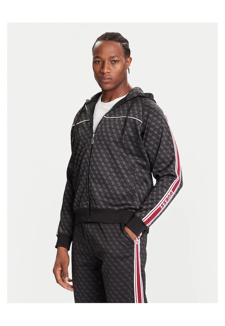 Bluza trening de barbati  negru cu model