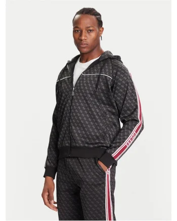 Bluza trening de barbati  negru cu model