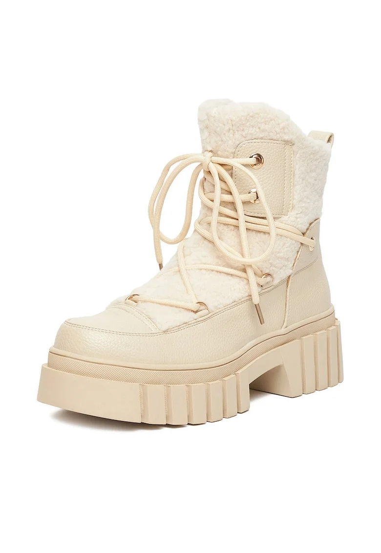 Botine dama HX22097-1,  Piele naturala, Bej