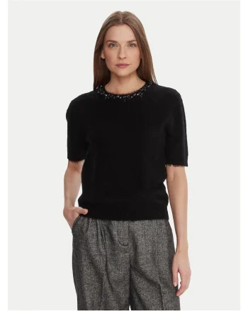 Pulover dama  negru, din material de calitate