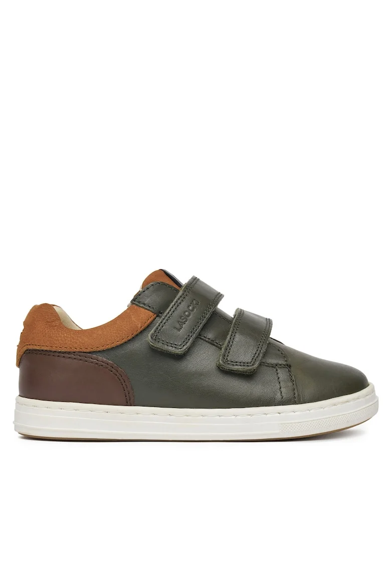 Pantofi copii,  maro kaki, piele naturala
