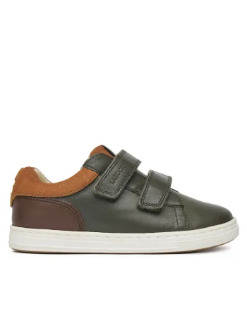 Pantofi copii,  maro kaki, piele naturala