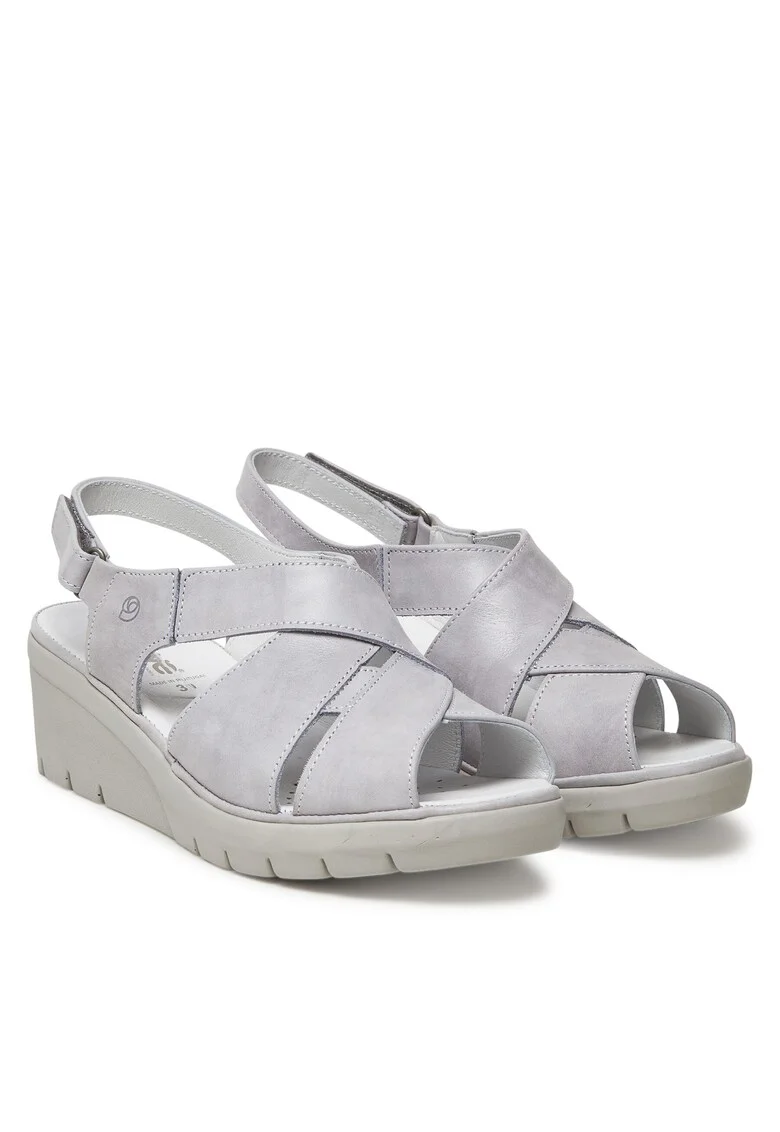 Sandale dama,  710235-09, piele naturala, gri