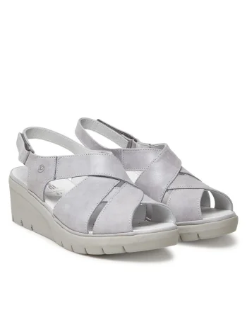 Sandale dama,  710235-09, piele naturala, gri