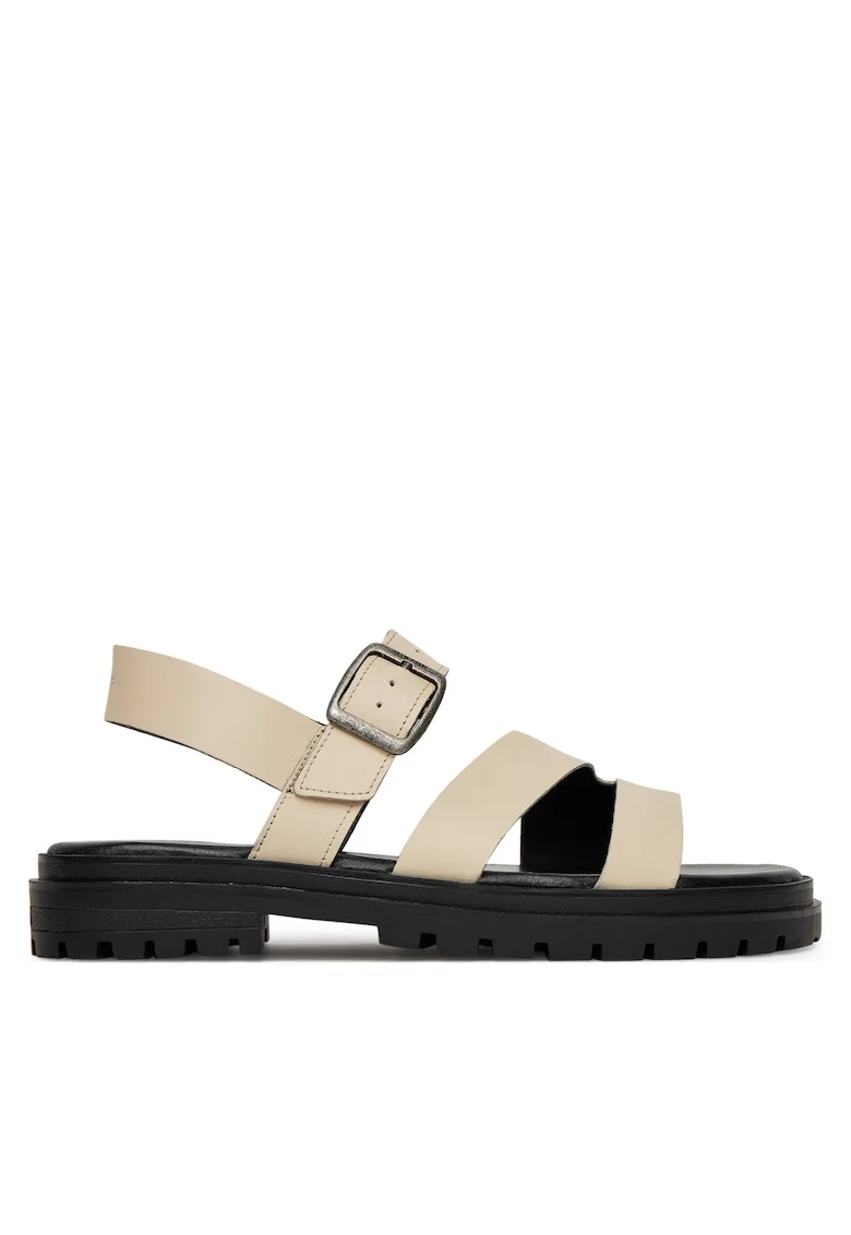 Sandale dama,  piele naturala, ecru