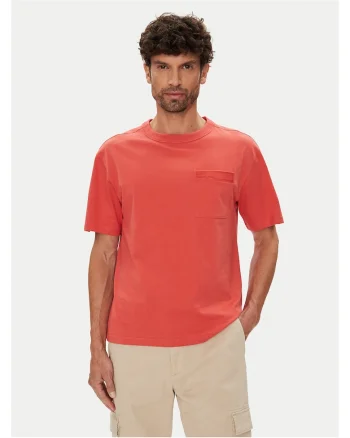 Tricou barbatesc  rosu, bumbac