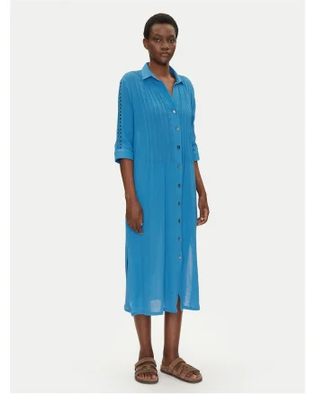 Rochie Camasa dama  albastru, fabrica de calitate,