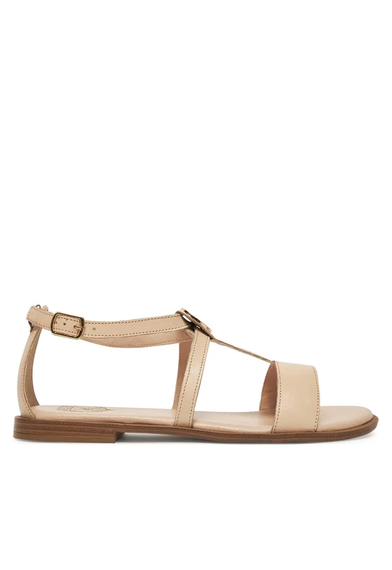 Sandale dama,  piele naturala, bej
