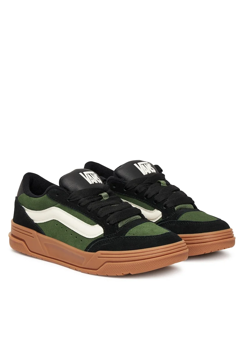 Tenisi barbati  Hylane, piele naturala, negru/verde