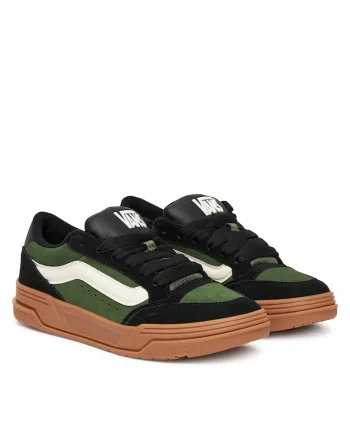 Tenisi barbati  Hylane, piele naturala, negru/verde