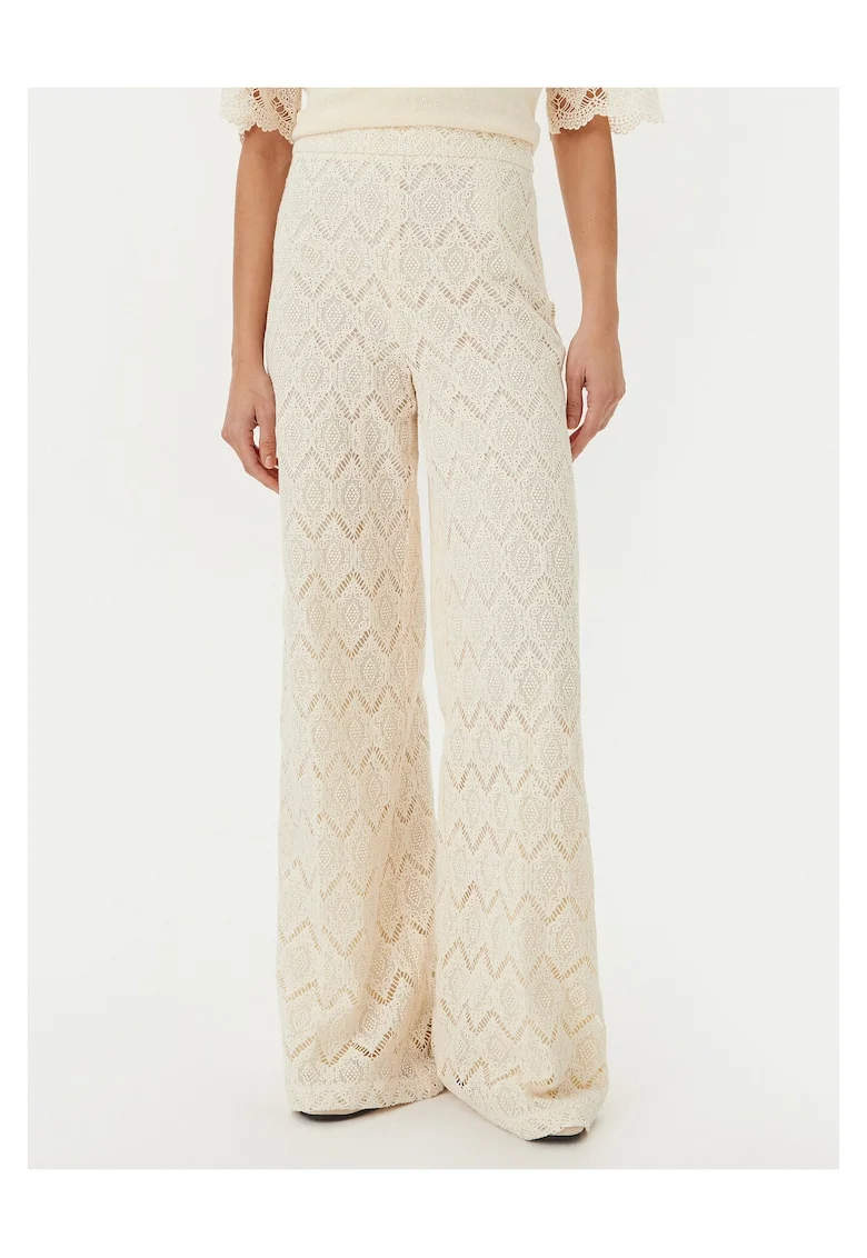 Pantaloni eleganti pentru dama  bej, stofa