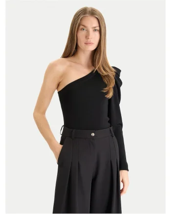 Pulover dama  negru, din material moale