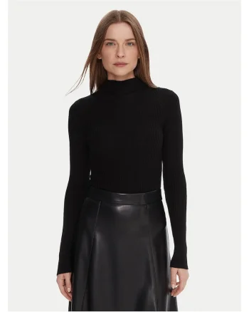 Pulover,  negru, din material moale, dama