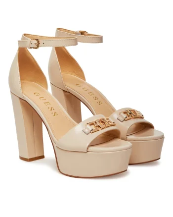 Sandale dama  Piele naturala, Crem, Model FLJSET LEA03