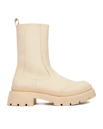 Botine dama 13096-10,  Bej, Textil